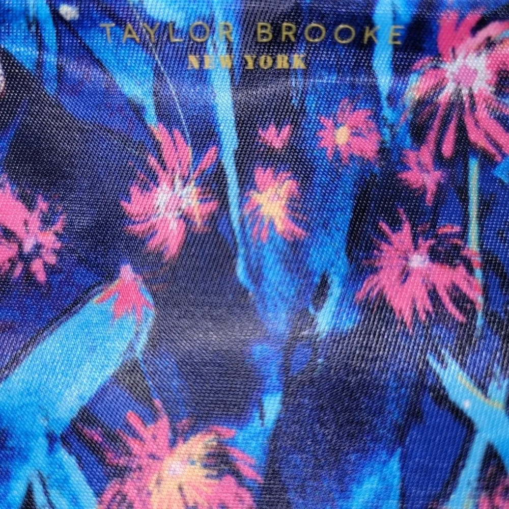 Taylor Brooke Tropical Blue Makeup Bag